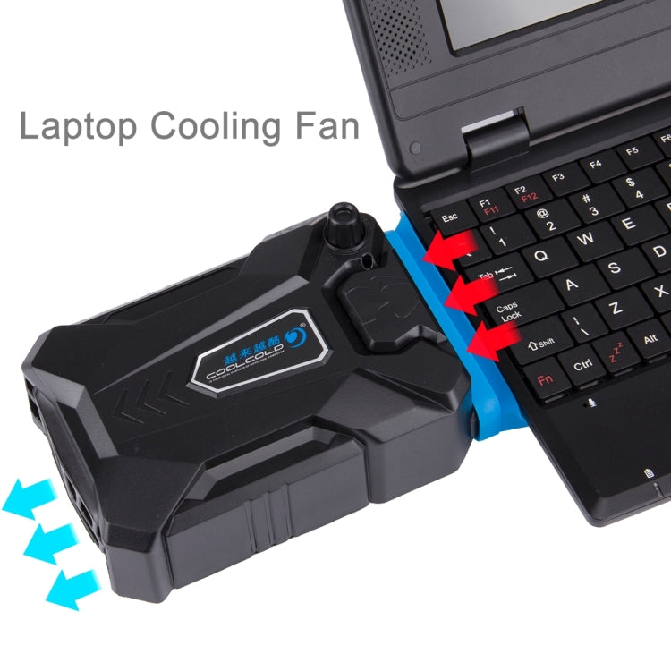 Ice Troll III Gaming Laptop Notebook Cooling Pad Mute Air Extracting Cooling Fan Turbo Heat Radiator with Appropriative USB Cable(Black) by buy2fix