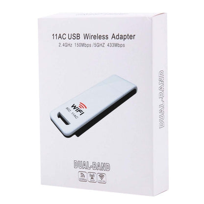 2.4GHz / 5GHz Dual-Band Support 802.11ac USB WiFi Wireless Adapter by buy2fix