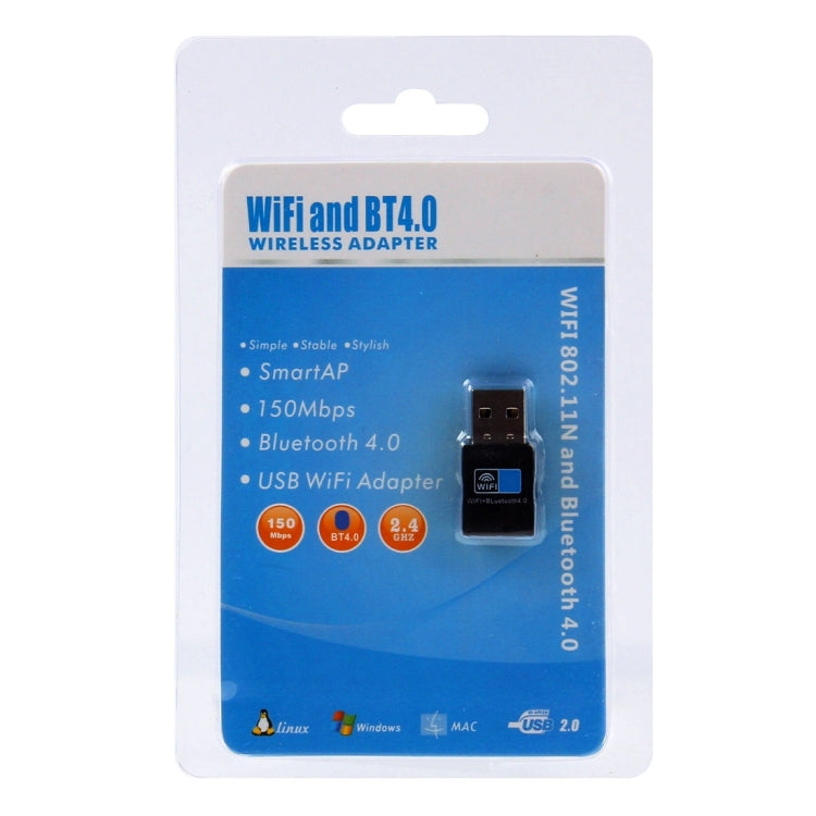 2 in 1 Bluetooth 4.0 + 150Mbps 2.4GHz USB WiFi Wireless Adapter - Wireless Routers by buy2fix | Online Shopping UK | buy2fix