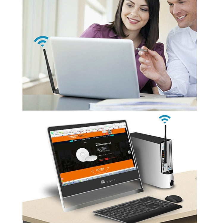 2 in 1 Bluetooth 4.0 + 150Mbps 2.4GHz USB WiFi Wireless Adapter with 2D1 External Antenna by buy2fix