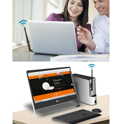 2 in 1 Bluetooth 4.0 + 150Mbps 2.4GHz USB WiFi Wireless Adapter with 2D1 External Antenna by buy2fix