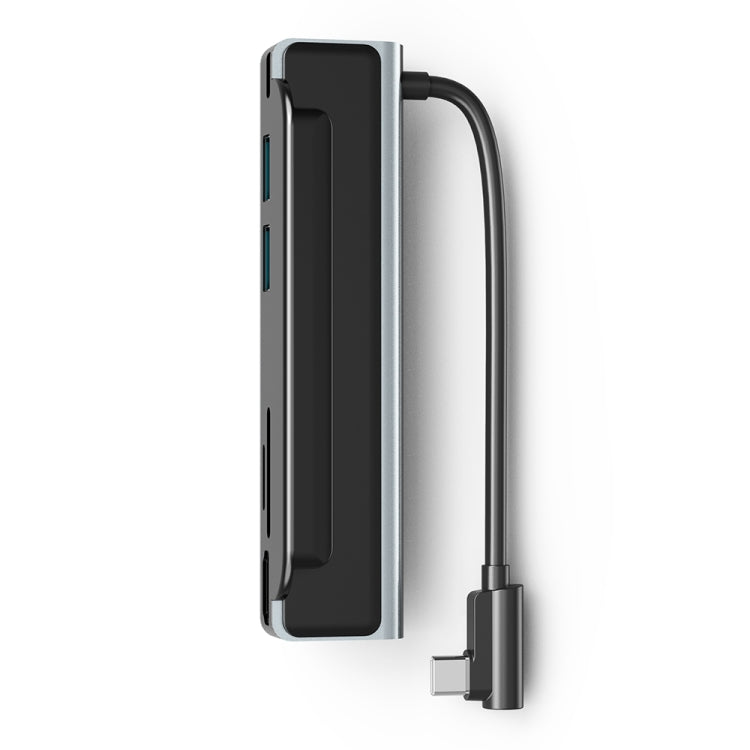 AD-065 6 in 1 USB-C / Type-C to 4K HDMI + SD / TF Card Slot + Type-C + 2 USB 3.0 Back Clip Style Multifunctional Docking Station HUB - USB HUB by buy2fix | Online Shopping UK | buy2fix