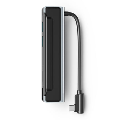 AD-065 6 in 1 USB-C / Type-C to 4K HDMI + SD / TF Card Slot + Type-C + 2 USB 3.0 Back Clip Style Multifunctional Docking Station HUB - USB HUB by buy2fix | Online Shopping UK | buy2fix