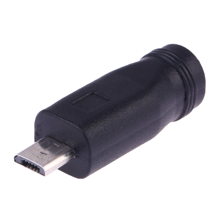 DC 5.5 x 2.1mm Female to Micro USB Male Power Converter(Black) - Audio Adapter by buy2fix | Online Shopping UK | buy2fix