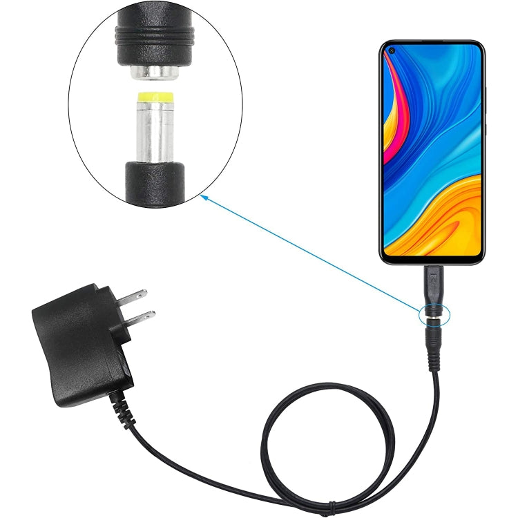 DC 5.5 x 2.1mm Female to Micro USB Male Power Converter(Black) - Audio Adapter by buy2fix | Online Shopping UK | buy2fix