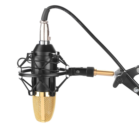 FIFINE F-700 Professional Condenser Sound Recording Microphone with Shock Mount for Studio Radio Broadcasting & Live Boardcast, 3.5mm Earphone Port, Cable Length: 2.5m(Black) - Microphone by buy2fix | Online Shopping UK | buy2fix