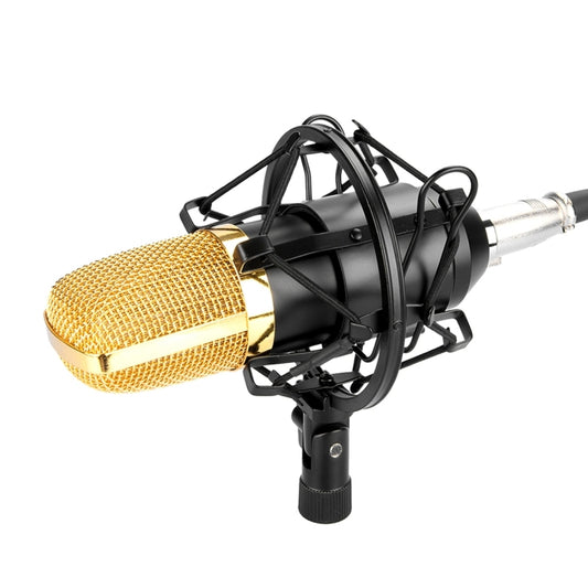 FIFINE F-700 Professional Condenser Sound Recording Microphone with Shock Mount for Studio Radio Broadcasting & Live Boardcast, 3.5mm Earphone Port, Cable Length: 2.5m(Black) - Microphone by buy2fix | Online Shopping UK | buy2fix