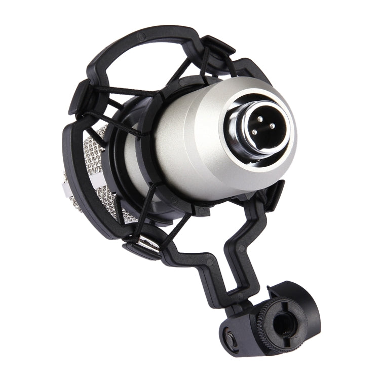 FIFINE F-700 Professional Condenser Sound Recording Microphone with Shock Mount for Studio Radio Broadcasting & Live Boardcast, 3.5mm Earphone Port, Cable Length: 2.5m(Silver) - Microphone by buy2fix | Online Shopping UK | buy2fix