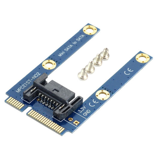 Mini-PCI-E-mSATA-SSD-auf-SATA-7-Pin-MPCIe-Erweiterungsadapterkarte (Blau)