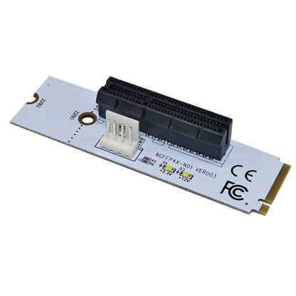 NGFF M.2 Key M to PCI-E 1X / 4X / 8X / 16X Graphics Card Mining Slot Adapter Riser Converter Card with LED by buy2fix