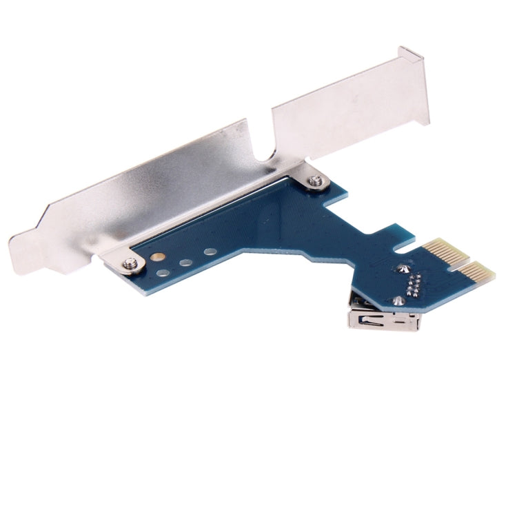 PCI-E 1 to 3 PCI Express 1 Slots Riser Card 3 PCI-E Slot Adapter PCI-E Port Multiplier Card with 60cm USB Cable(Blue) by buy2fix