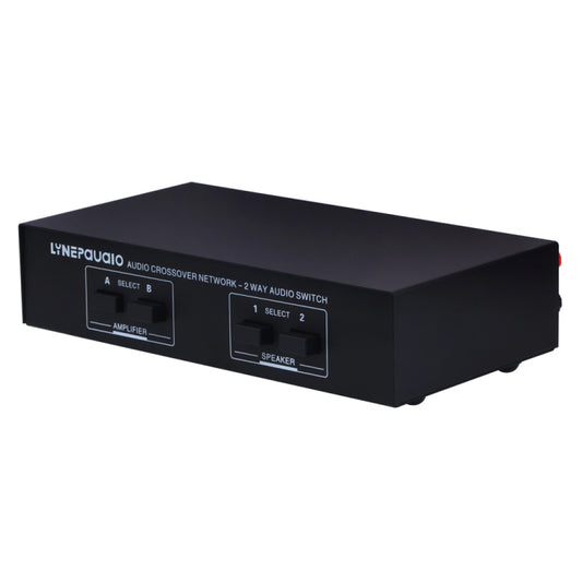 B822 Passive Speaker Switch 2 Channel Power Amplifier Audio Switch Loudspeaker,  2 Input and 2 Output(Black) -  by buy2fix | Online Shopping UK | buy2fix