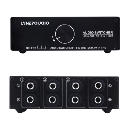 B833 Passive Speaker Stereo Switch Loudspeaker,  1 Input and 3 Output or 3 Input and 1 Output (Black) -  by buy2fix | Online Shopping UK | buy2fix