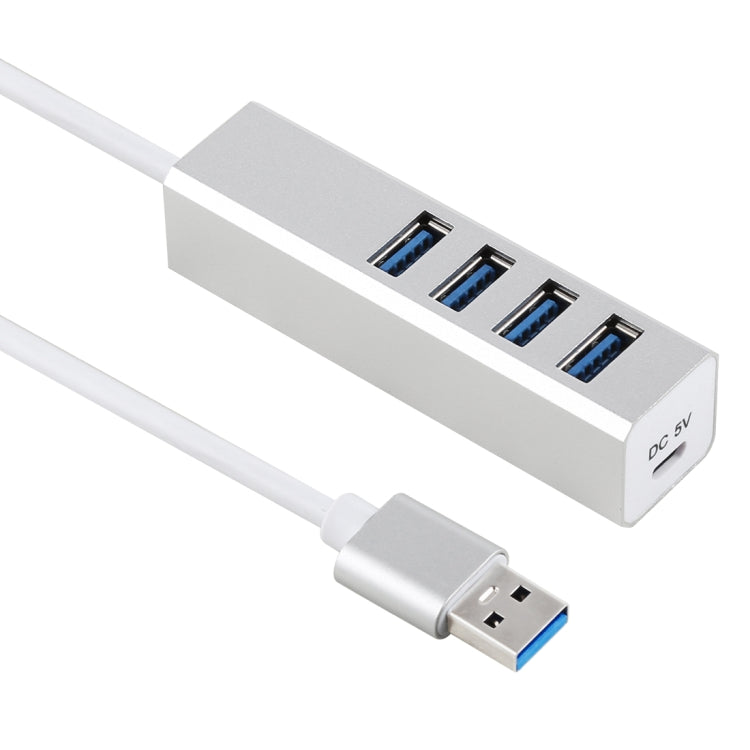 5Gbps Super Speed Self / Bus Power 4 Ports USB 3.0 HUB (Silver) by buy2fix
