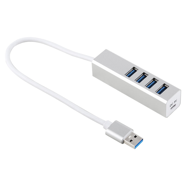 5Gbps Super Speed Self / Bus Power 4 Ports USB 3.0 HUB (Silver) by buy2fix