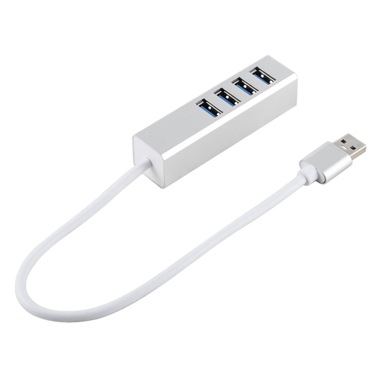 5Gbps Super Speed Self / Bus Power 4 Ports USB 3.0 HUB (Silver) by buy2fix