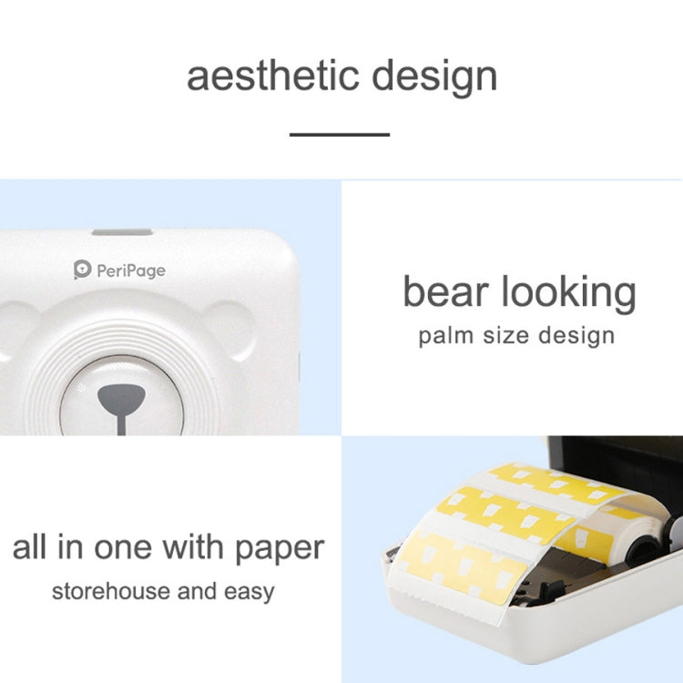 Peripage A6 Portable Inkless Pocket Thermal Bluetooth Printer(White) by buy2fix