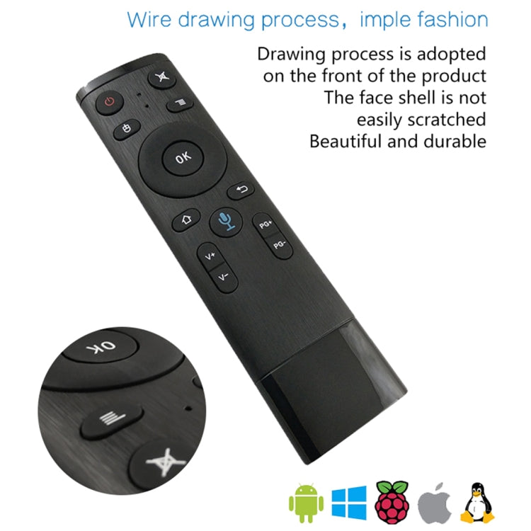 Q5 2.4G RF 3D Brushed Fashion Sense Universal Voice Version Air Mouse Remote Controller - Universal by buy2fix | Online Shopping UK | buy2fix