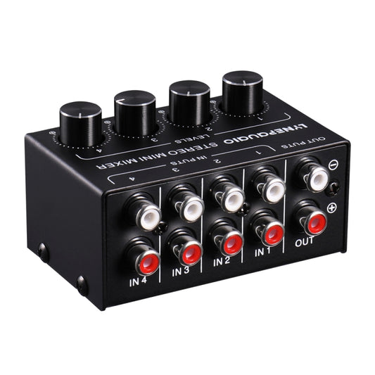 LINEPAUDIO B896 Four-channel Sassive Mixer (Black) -  by buy2fix | Online Shopping UK | buy2fix