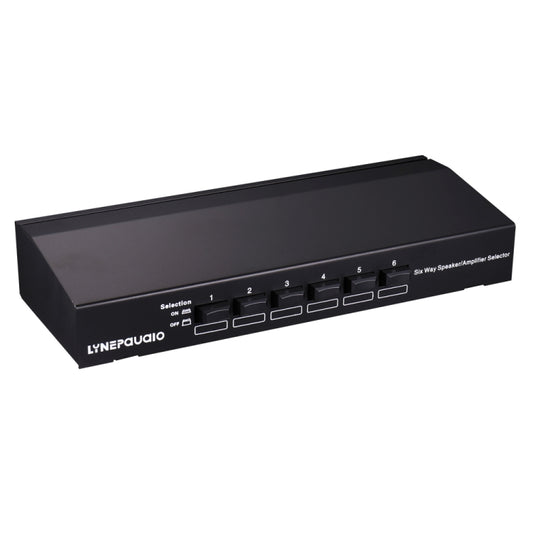 LINEPAUDIO B898 Six-way Stereo Loudspeaker / Amplifier Comparator Bidirectional Selective Switch Switcher (Black) -  by buy2fix | Online Shopping UK | buy2fix