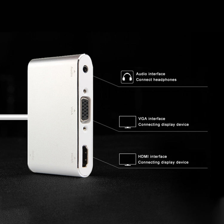 P27 Metal Cover Micro USB to HDMI + VGA HDTV Converter Digital AV Adapter, Power by EZCast, Support iOS / Android / Windows System(Silver) by buy2fix