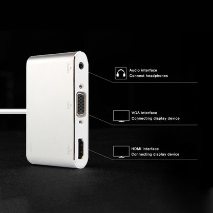 P27 Metal Cover Micro USB to HDMI + VGA HDTV Converter Digital AV Adapter, Power by EZCast, Support iOS / Android / Windows System(Silver) by buy2fix