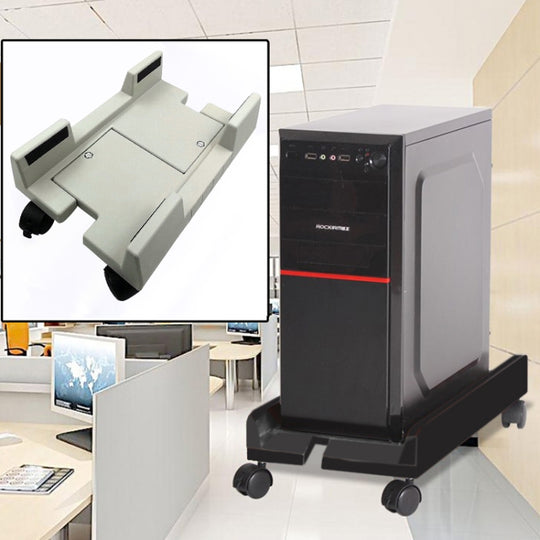 Computer-Mainframe-Host, verstellbare Halterung mit Rad, Größe: S (weiß)