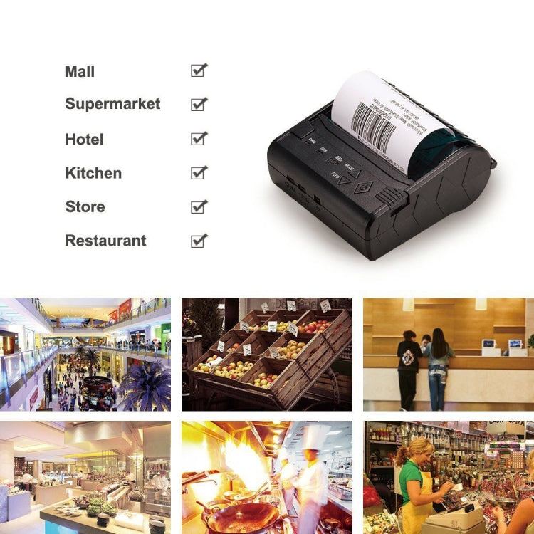 POS-8003 Portable Thermal Bluetooth Ticket Printer，Max Supported Thermal Paper Size：80x50mm by buy2fix