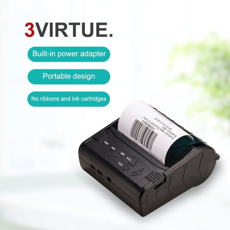 POS-8003 Portable Thermal Bluetooth Ticket Printer，Max Supported Thermal Paper Size：80x50mm by buy2fix