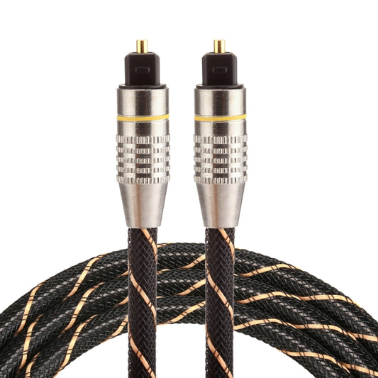 1m OD6.0mm Gold Plated Metal Head Woven Net Line Toslink Male to Male Digital Optical Audio Cable by buy2fix