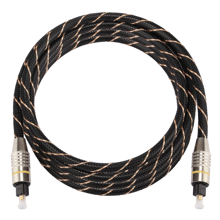 2m OD6.0mm Gold Plated Metal Head Woven Net Line Toslink Male to Male Digital Optical Audio Cable by buy2fix