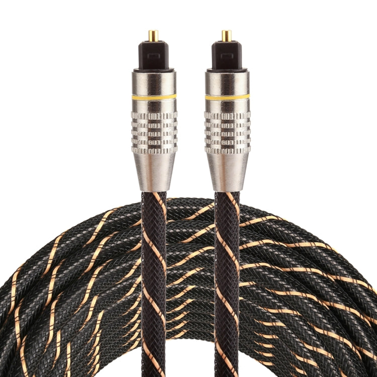 5m OD6.0mm Gold Plated Metal Head Woven Net Line Toslink Male to Male Digital Optical Audio Cable by buy2fix