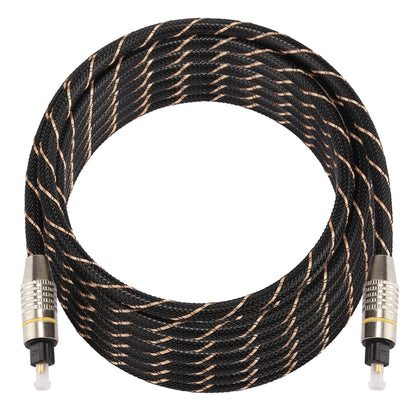 5m OD6.0mm Gold Plated Metal Head Woven Net Line Toslink Male to Male Digital Optical Audio Cable by buy2fix
