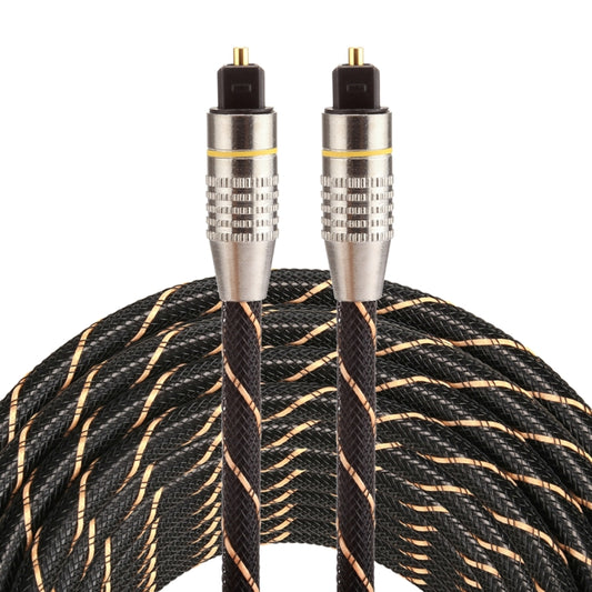10m OD6.0mm Gold Plated Metal Head Woven Net Line Toslink Male to Male Digital Optical Audio Cable by buy2fix