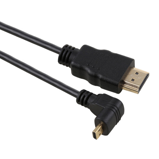 Câble adaptateur de connecteur plaqué or, 30cm, 4K HDMI mâle vers Micro HDMI, angle positif mâle