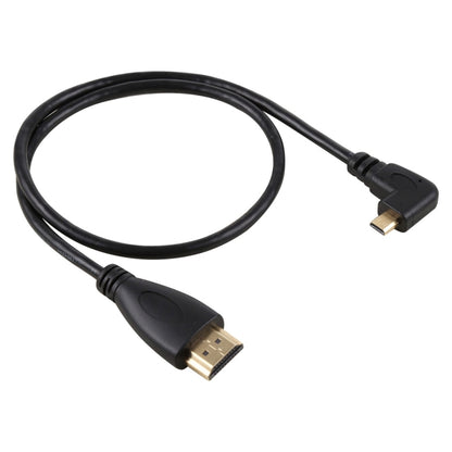 50cm 4K HDMI Male to Micro HDMI Right Angled Male Gold-plated Connector Adapter Cable - Cable by buy2fix | Online Shopping UK | buy2fix