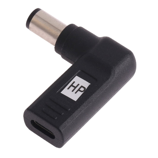 USB-C / Type-C Female to 7.4 x 5.0mm Male Plug Elbow Adapter Connector for HP Laptops - For HP by buy2fix | Online Shopping UK | buy2fix