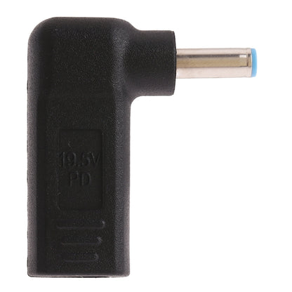 USB-C / Type-C Female to 4.5 x 3.0mm Male Plug Elbow Adapter Connector (Blue) - Universal Power Adapter by buy2fix | Online Shopping UK | buy2fix