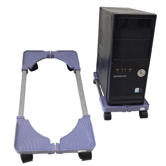 Computer Mainframe Host Verstellbare mobile Basishalterung mit Rad, 43–55 cm Länge verstellbar, 22–34 cm Breite verstellbar