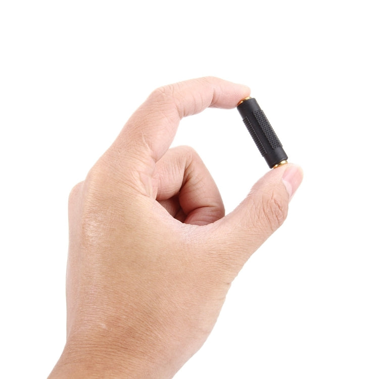 Gold Plated 3.5mm Female Jack to 3.5mm Female Jack Audio Adapter(Black) by buy2fix