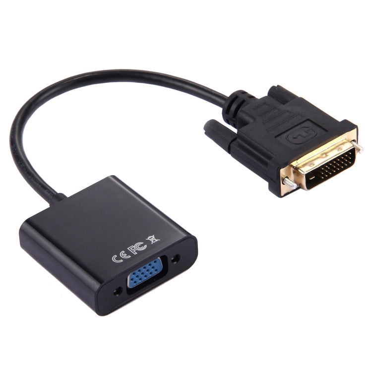 DVI-D 24+1 Pin Man to VGA 15 Pin HDTV Adapter Converter(Black) by buy2fix
