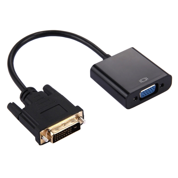 DVI-D 24+1 Pin Man to VGA 15 Pin HDTV Adapter Converter(Black) by buy2fix