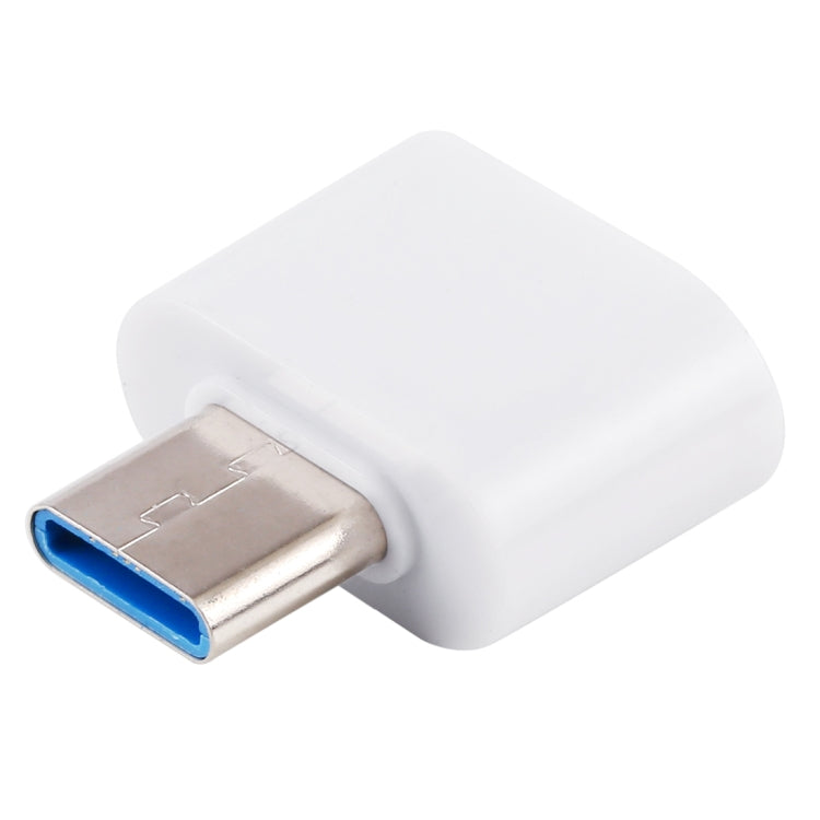 Plastic USB-C / Type-C Male to USB 2.0 Female OTG Data Transmission Charging Adapter(White) by buy2fix