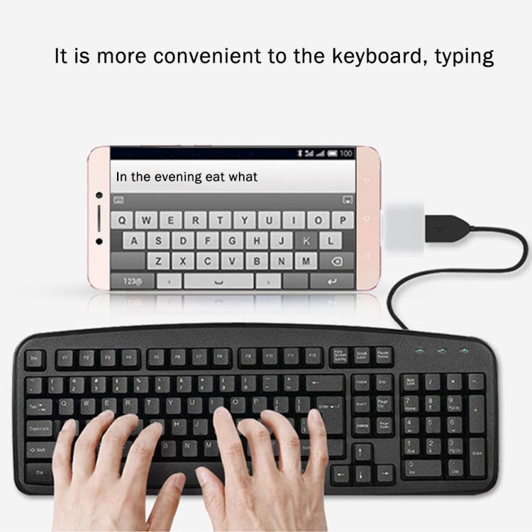 Plastic USB-C / Type-C Male to USB 2.0 Female OTG Data Transmission Charging Adapter(White) by buy2fix