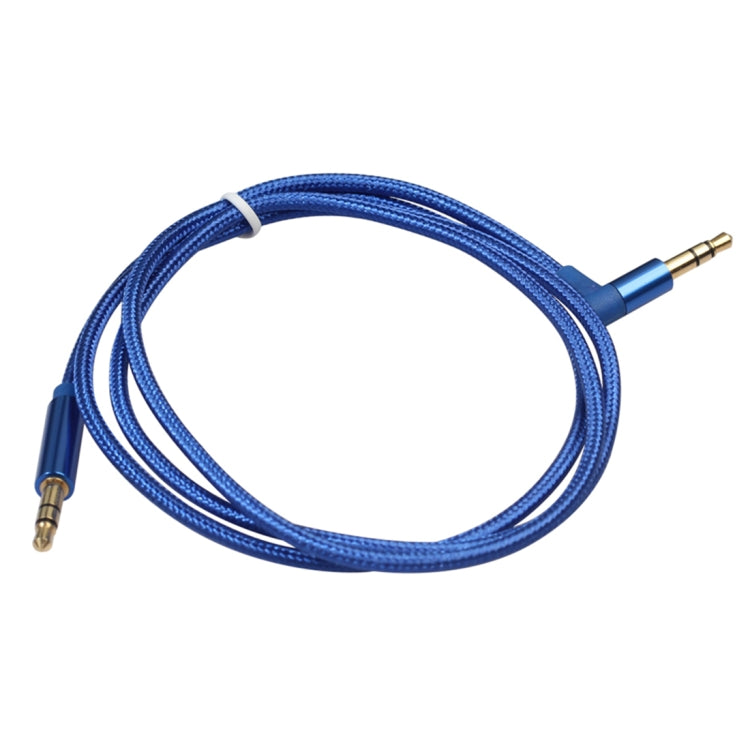 AV01 3.5mm Male to Male Elbow Audio Cable, Length: 1m (Blue) by buy2fix