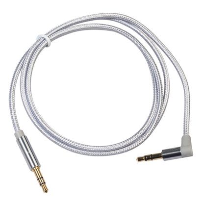 AV01 3.5mm Male to Male Elbow Audio Cable, Length: 1m (Silver Grey) by buy2fix