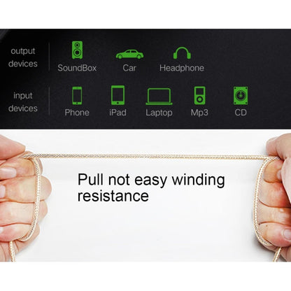 AV01 3.5mm Male to Male Elbow Audio Cable, Length: 1m (Blue) by buy2fix