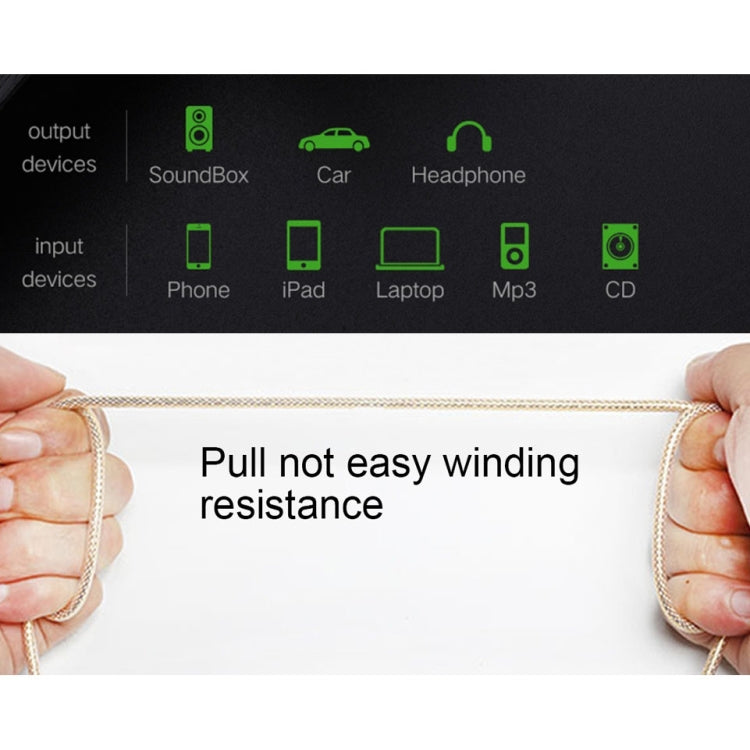 AV01 3.5mm Male to Male Elbow Audio Cable, Length: 3m (Rose Gold) by buy2fix