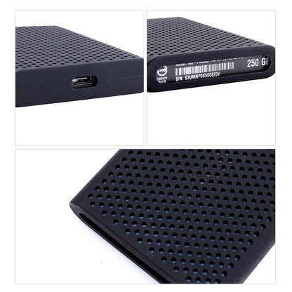 PT500 Scratch-resistant All-inclusive Portable Hard Drive Silicone Protective Case for Samsung Portable SSD T5, with Vents (Black) by buy2fix