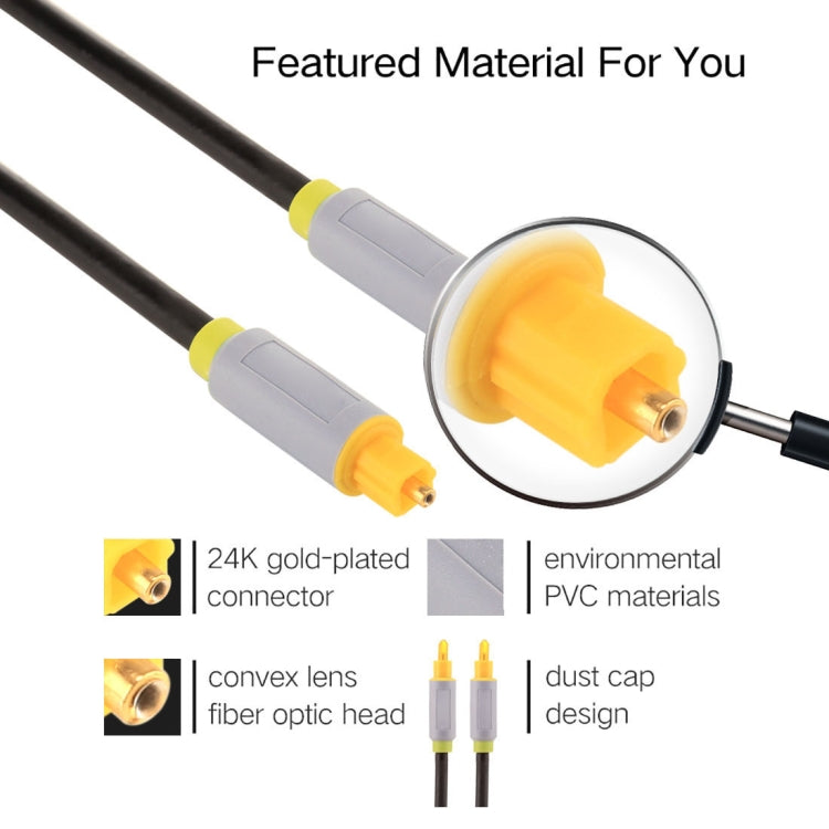 2m OD5.0mm Toslink Male to Male Digital Optical Audio Cable by buy2fix